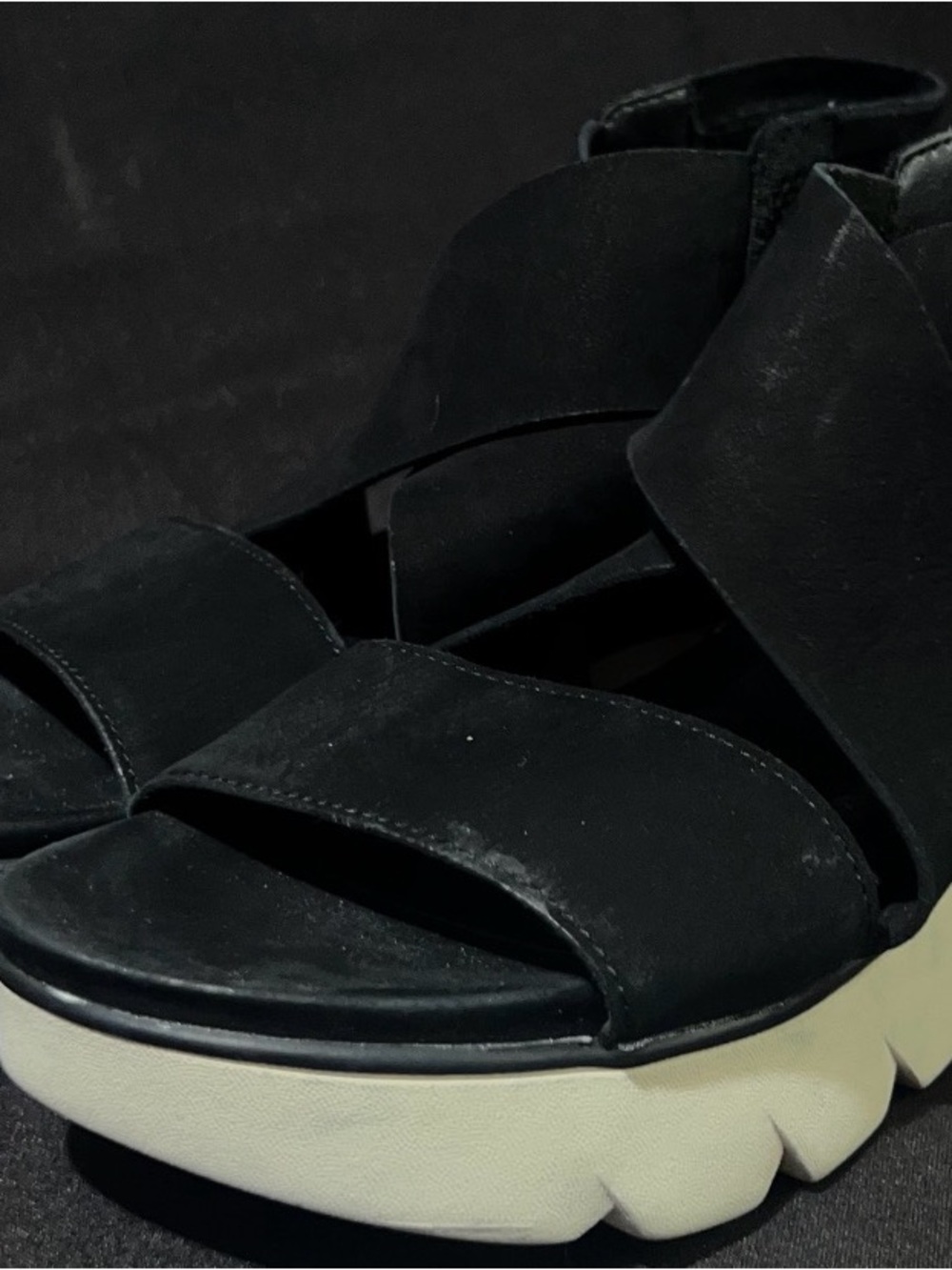 Eileen Fisher Women’s Black Platform Sandals - Comfortable Fashion Wedge